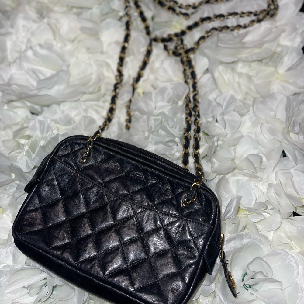 Chanel Matelasse Chain Black Shoulder Bag Vintage With COA - Picture 11 of 11
